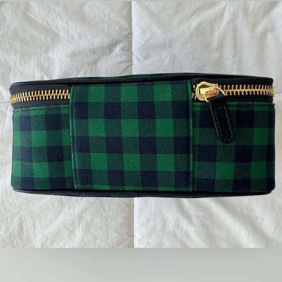 NWT Stoney Clover Lane Open Top Mirror Pouch Vanity Travel in Dear Diary Plaid - Picture 5 of 7